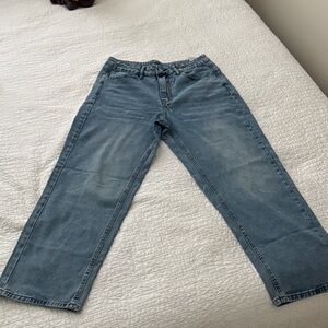 SHEIN Men's Relaxed Fit Blue Jeans